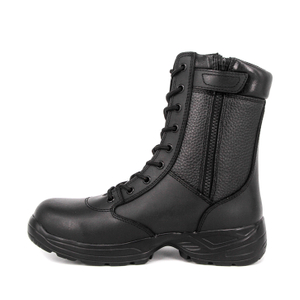 Bottes en cuir complet tactique à zip à zip 6216