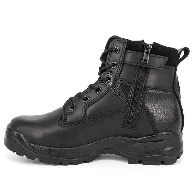 Rechercheur Boots en cuir complet noir étanche 6110