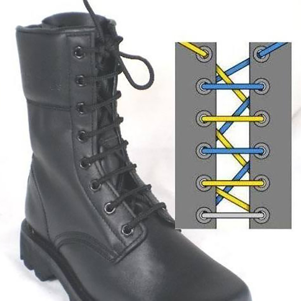 Comment lier les lacets de bottes militaires?