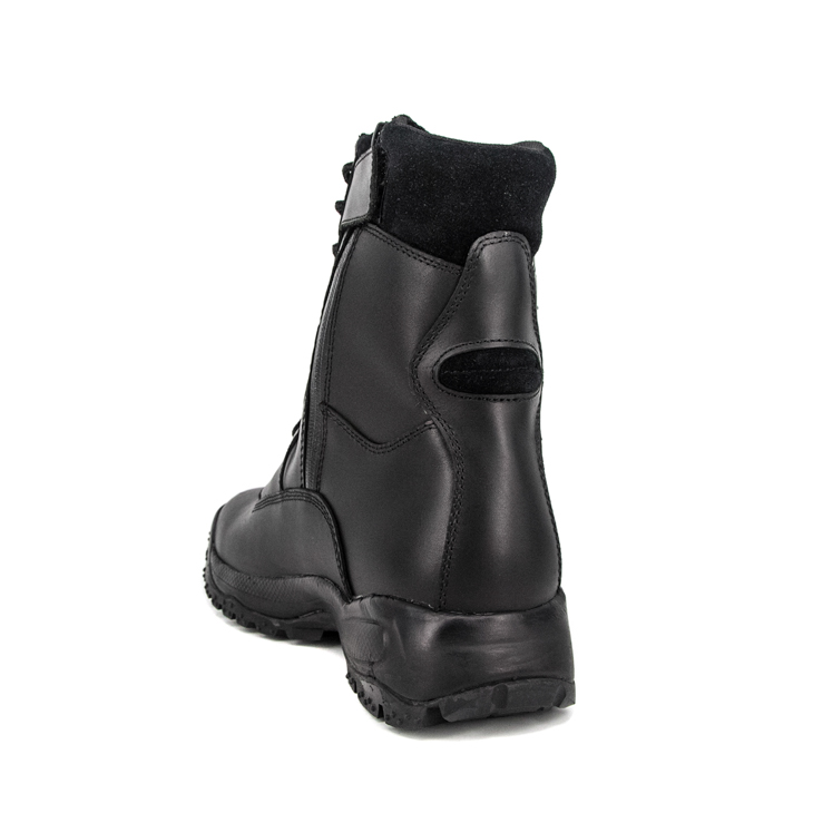 Combat de combat Boots en cuir complet en cuir noir étanche durable 6237