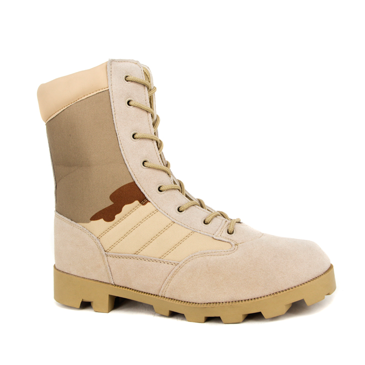 En daim divisé cuir panama caoutchouc semelle armée bottes du désert tactique 7272