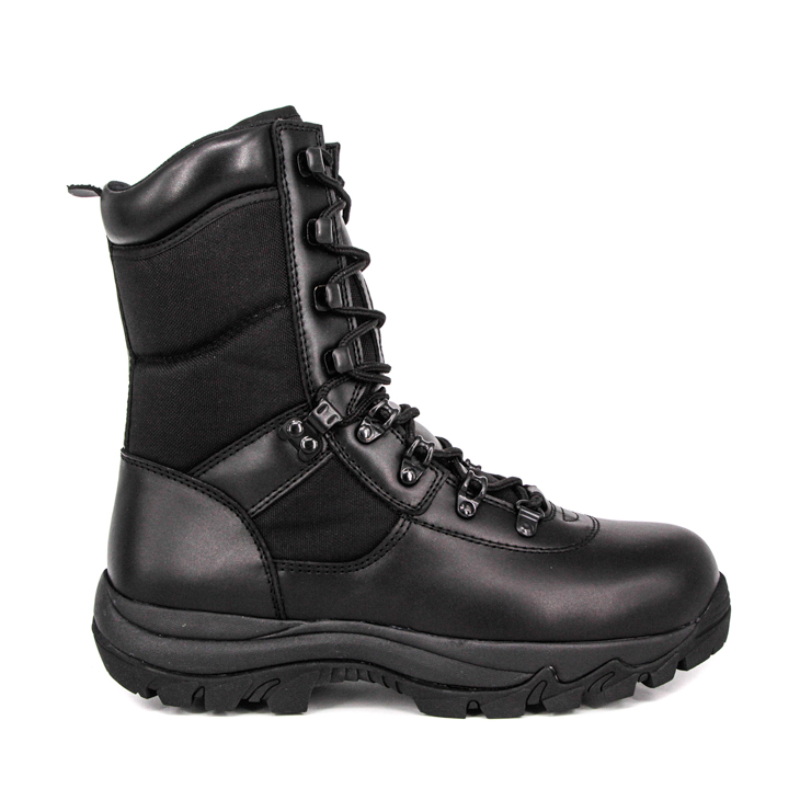 Bottes tactiques de combat militaire imperméable noir en gros 4287