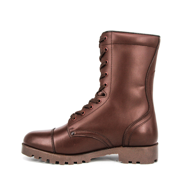 Rouge brun pas cher vintage militaire australie bottes en cuir complet 6259