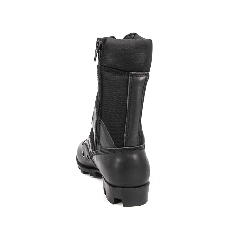 Bottes de jungle de l'armée britannique noire avec fermeture éclair 5204