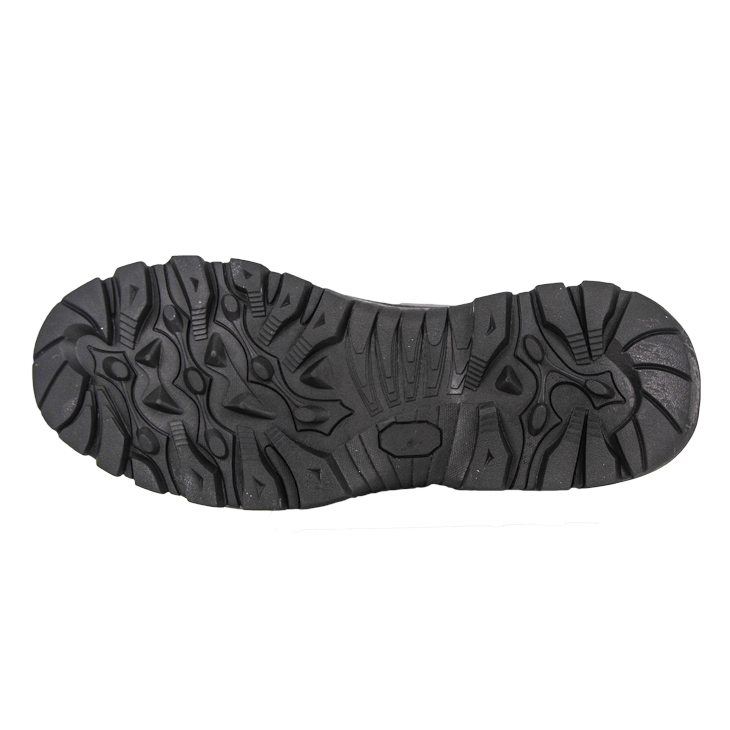 Bottes en cuir de combat de la police noire de la cheville 6105