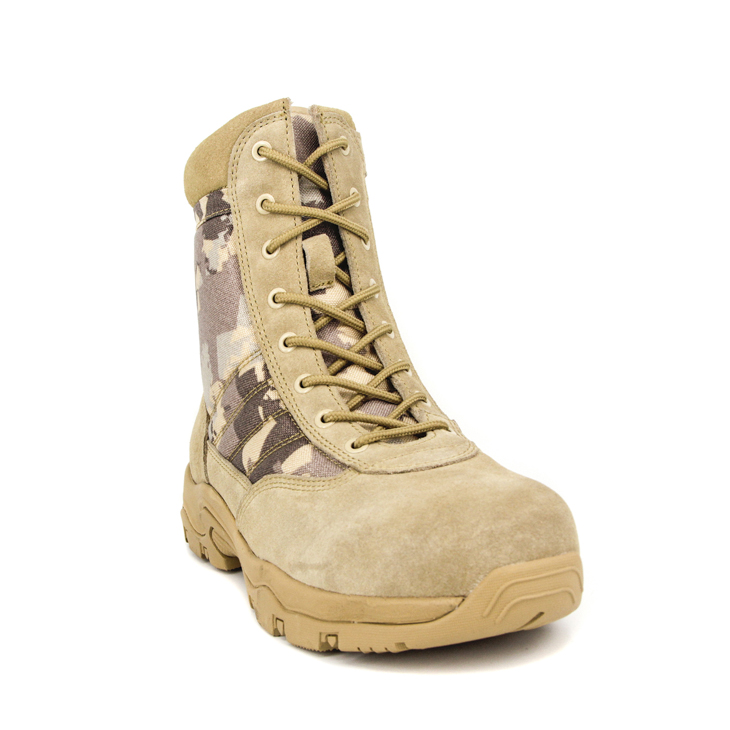 Chaussure de désert militaire tactique jaune 7203