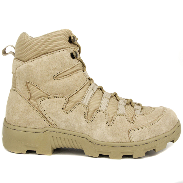 Bottes de désert en cuir kaki de mode 7106