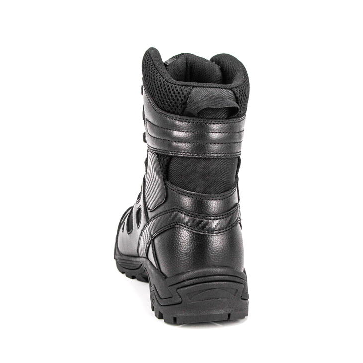 Bottes tactiques militaires en cuir noir en gros 4277