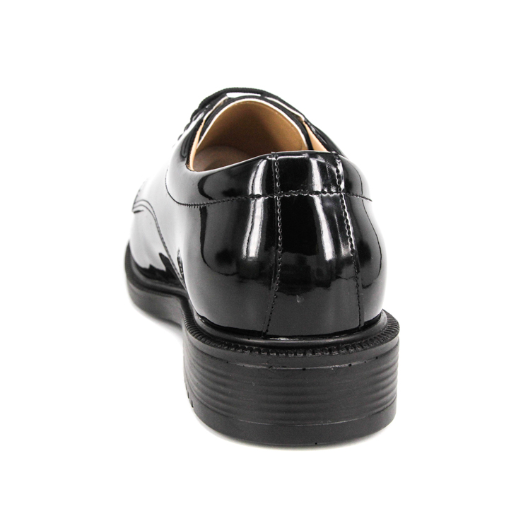 Uniform Chaussures de bureau de police en cuir brevet en gros 1281