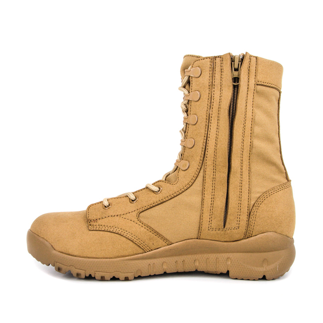 Armée masculine avec fermeture à glissière latérale pour les bottes de désert du travail 7276