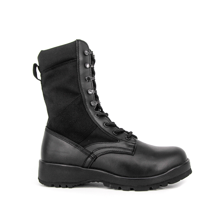 Bottes de jungle tactique en cuir noir de haute qualité 5229