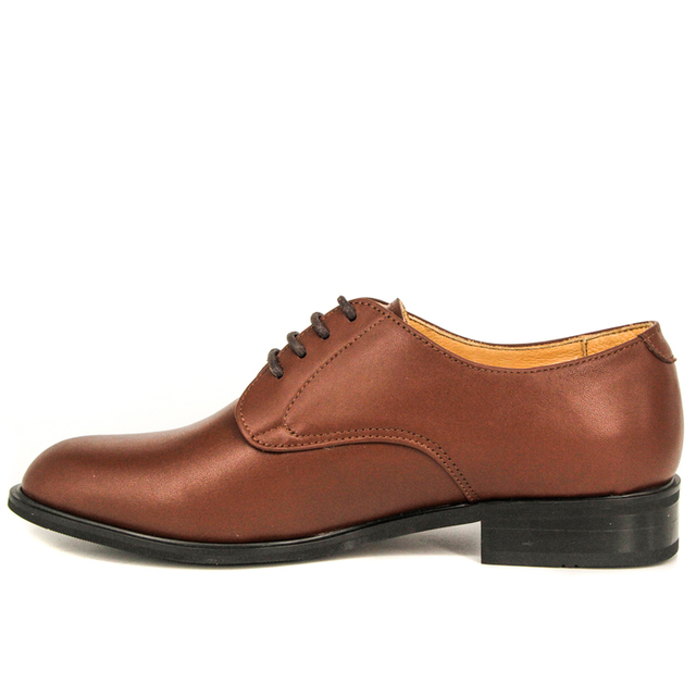 Chaussures de bureau Emale Flat brun rouge 1110