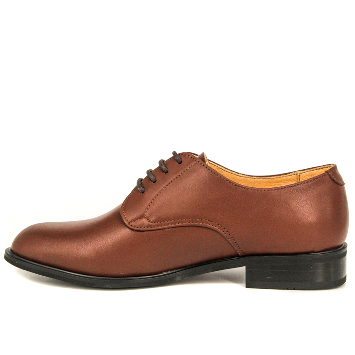 Chaussures de bureau Emale Flat brun rouge 1110