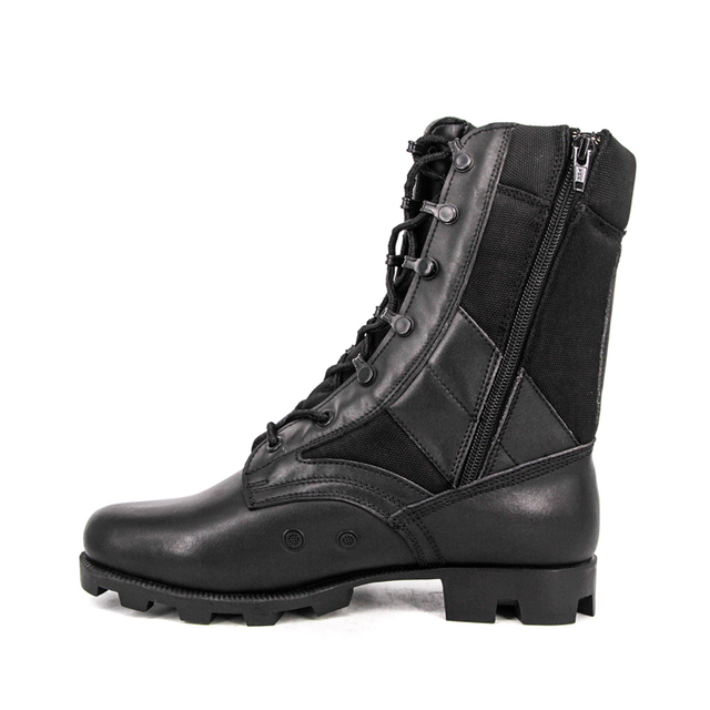 Bottes de jungle de l'armée britannique noire avec fermeture éclair 5204