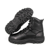 Bottes en cuir de combat de la police noire de la cheville 6105