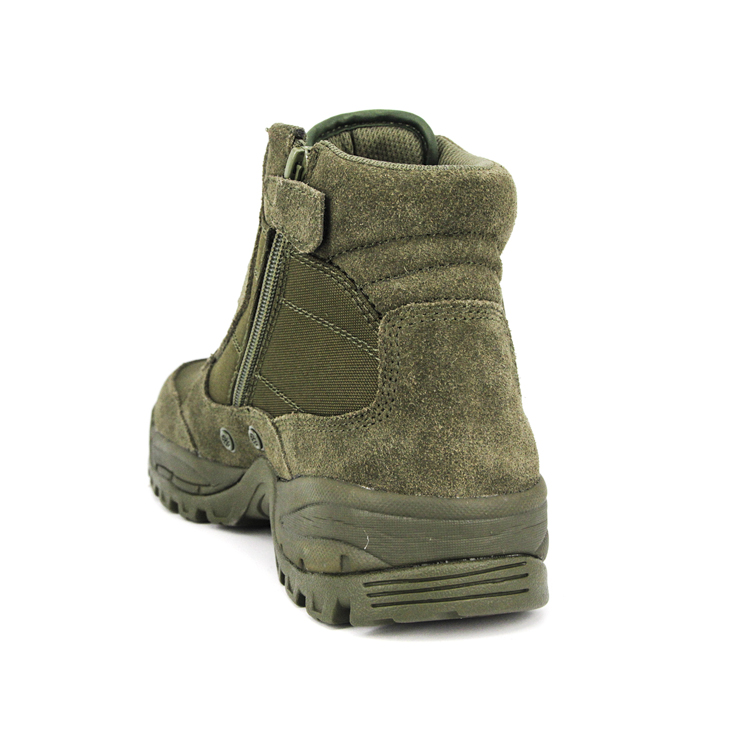 Bottes de désert de l'armée verte en daim 7102