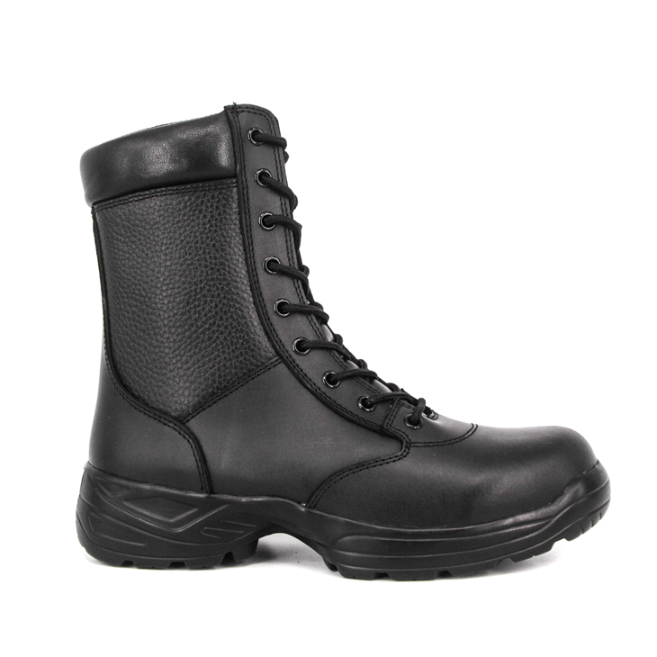 Bottes en cuir complet tactique à zip à zip 6216
