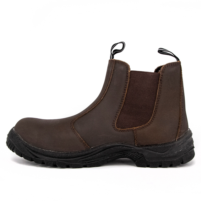 Chaussures de sécurité en cuir marron de qualité 3104