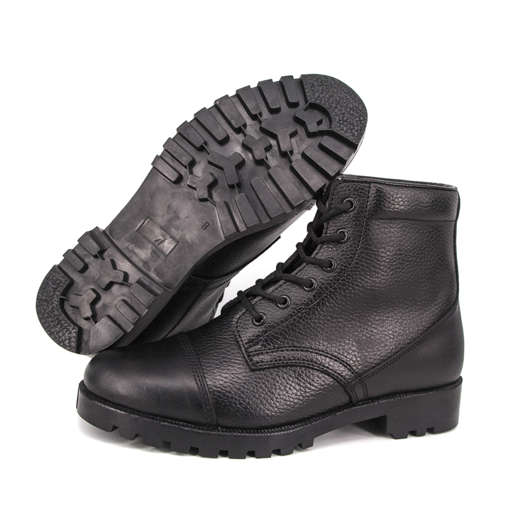 Boots de police militaire de haute qualité Boots en cuir complet 6116