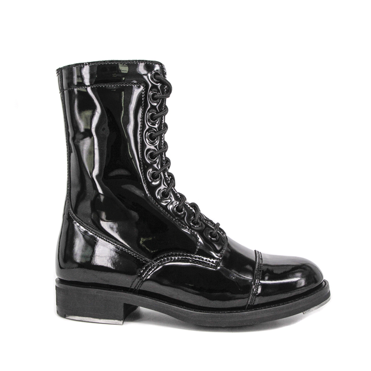 Bottes de forage en cuir noir de l'armée britannique 6278