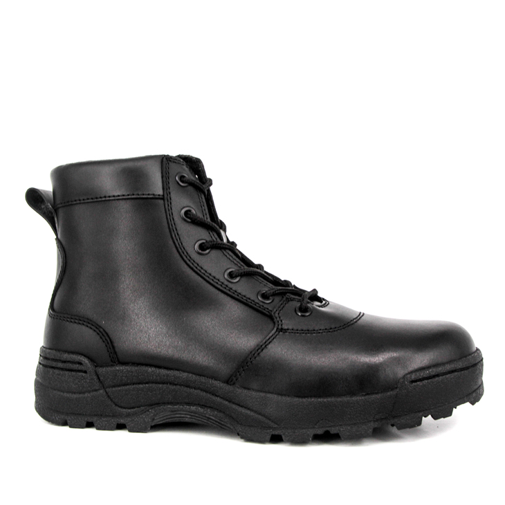 Bottes de cuir tactique en cuir complet de qualité antidérapante 6103