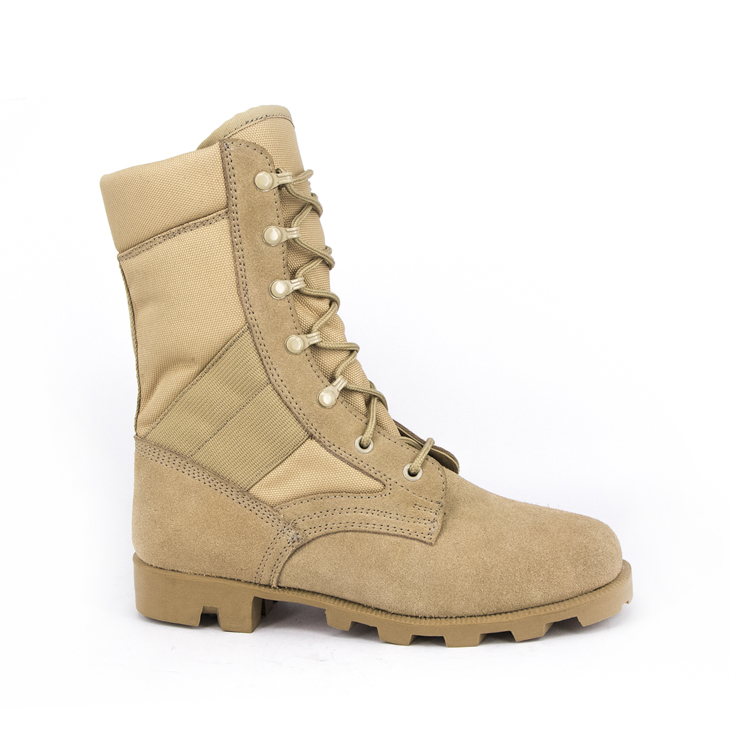 Bottes militaires khaki de la police de la police 7238