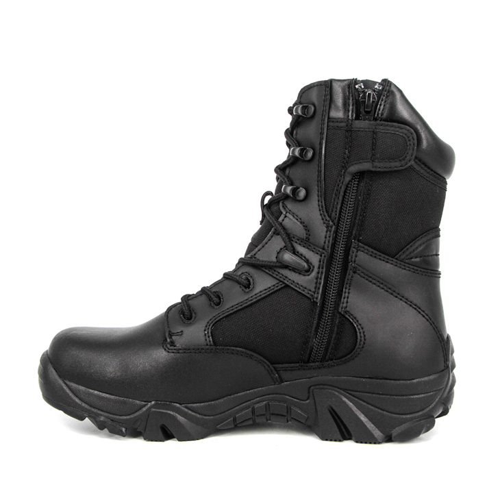 Bottes tactiques militaires de la police coréenne à haute brillance 4261 