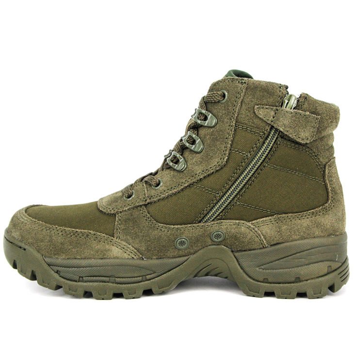 Bottes de désert de l'armée verte en daim 7102