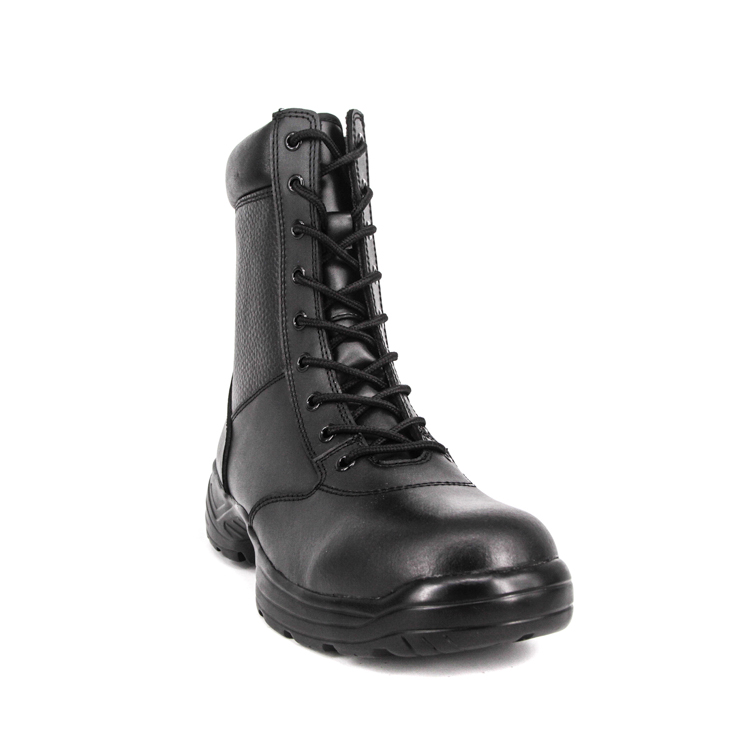 Bottes en cuir complet tactique à zip à zip 6216