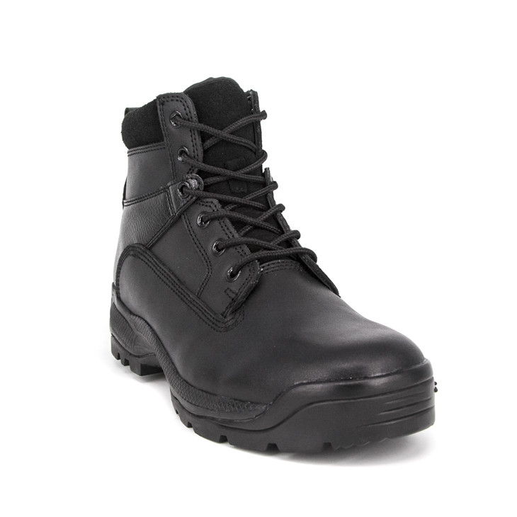 Rechercheur Boots en cuir complet noir étanche 6110