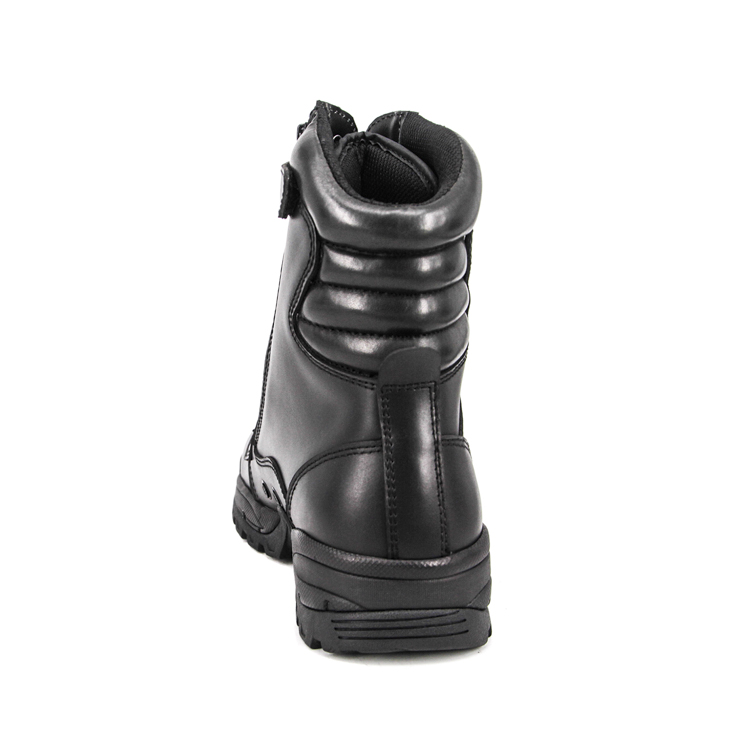 Boots en cuir militaire de police de police noire 6273