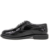Chaussures de bureau militaire brillant noir brillant 1282