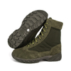 Bottes de désert en cuir zip-zip olive 7254