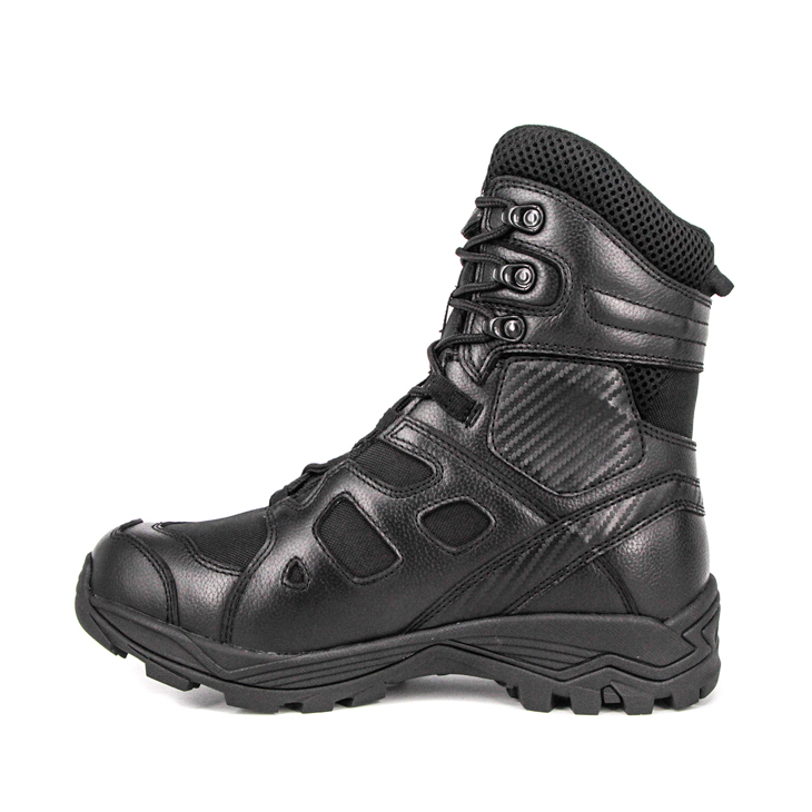 Bottes tactiques militaires en cuir noir en gros 4277