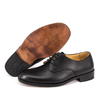 Chaussures de bureau imperméables en cuir noir pour hommes 1211