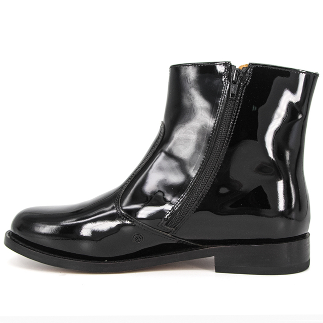 Chaussures de travail en cuir brevet non glissant à glissière 1239