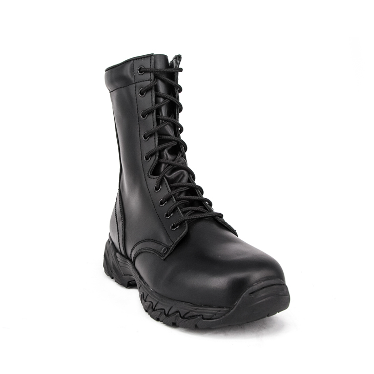 Bottes en cuir complet de tactique noir durable 6235 