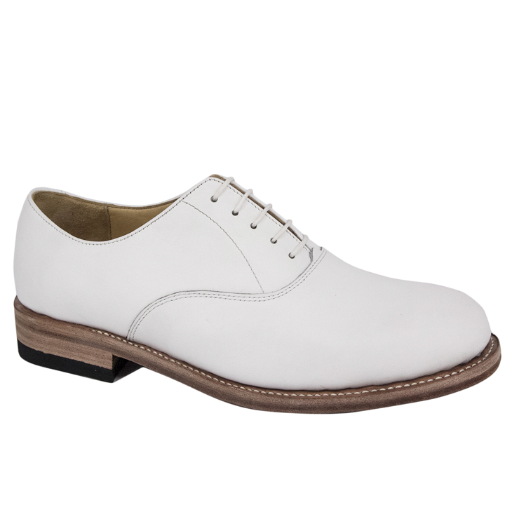 Chaussures de bureau en cuir breveté brillant blanc 1216