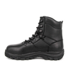 Bottes en cuir de combat de la police noire de la cheville 6105