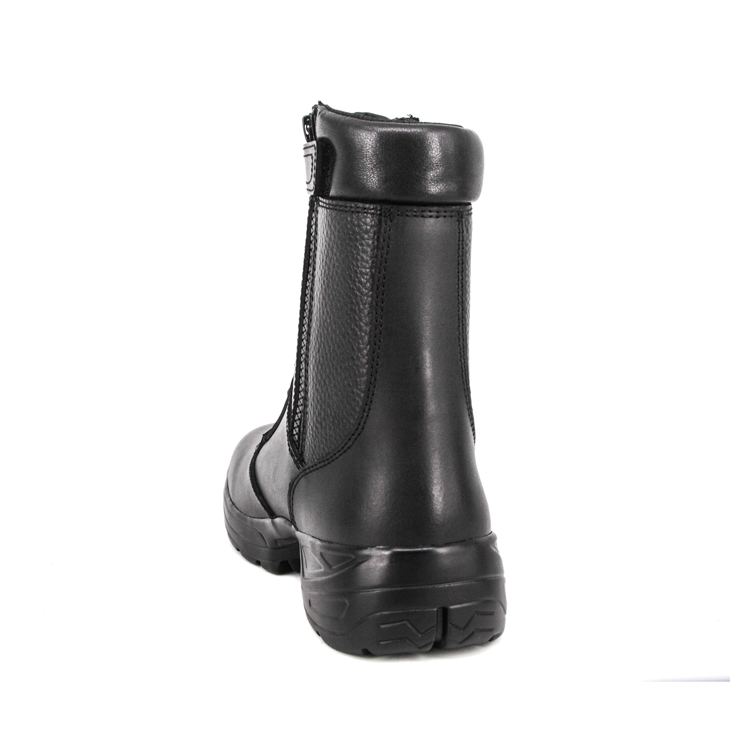 Bottes en cuir complet tactique à zip à zip 6216