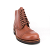 Boots en cuir complet brun rouge féminin 6106