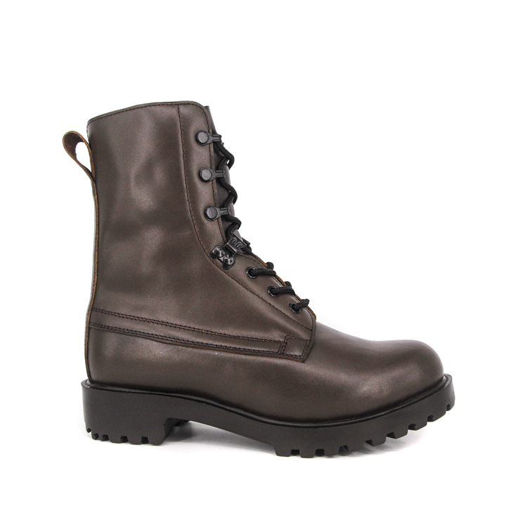 Boots en cuir militaire à isolation marron 6246