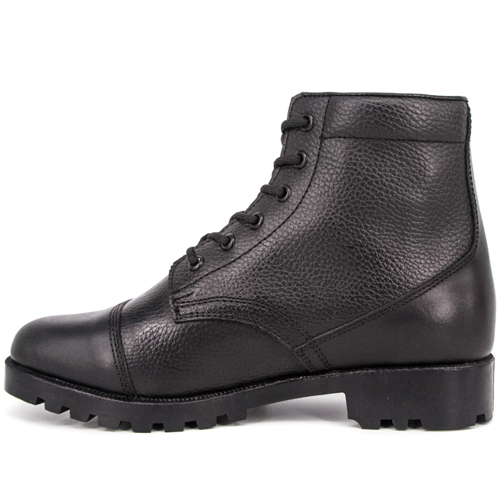 Boots de police militaire de haute qualité Boots en cuir complet 6116