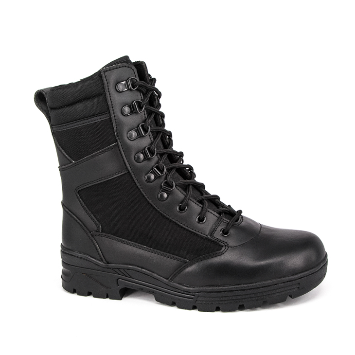 Bottes tactiques en cuir noir résistant aux États-Unis 4218