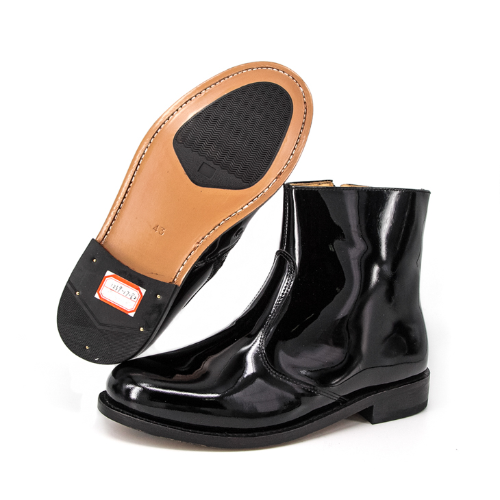 Chaussures de travail en cuir brevet non glissant à glissière 1239