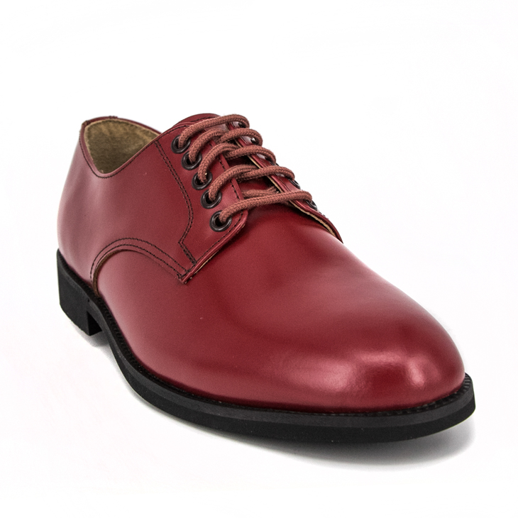 Prix ​​pas cher homme rouge brun vache en cuir chaussures de bureau militaire 1242