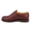 Chaussures de bureau brun rouge à talons bas vintage 1218