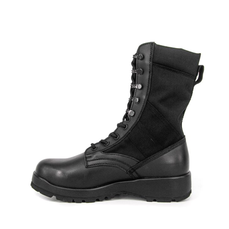 Bottes de jungle tactique en cuir noir de haute qualité 5229