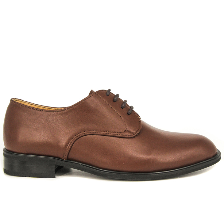 Chaussures de bureau Emale Flat brun rouge 1110