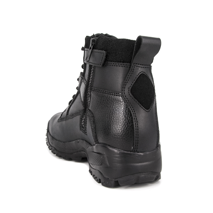 Rechercheur Boots en cuir complet noir étanche 6110